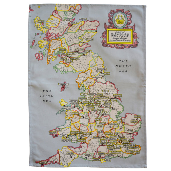 Radical Tea Towel - Radical Britain map
