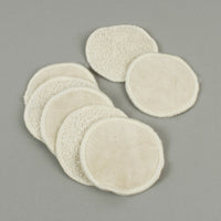 Organic cotton small facial pads, velvet.  Pack of 7