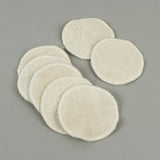 Organic cotton small facial pads, velvet.  Pack of 7