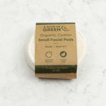 Organic cotton small facial pads, velvet.  Pack of 7