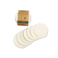 Organic cotton small facial pads, velvet.  Pack of 7