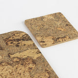 Set of Four Naturally Smoked Cork Coasters