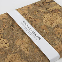 Naturally Smoked Cork Rectangle Oversized Placemats - Set of 4 by LIGA