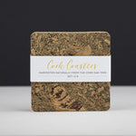 Set of Four Naturally Smoked Cork Coasters