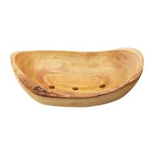 Olive wood soap dish - large